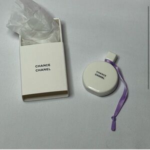 Chanel White Ceramic Ornament with Purple Ribbon